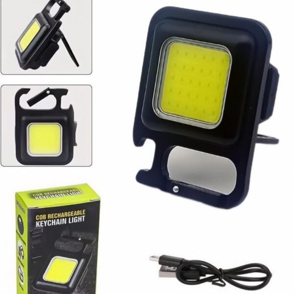 Mini LED 500MA USB Rechargeable Pocket Keychain Flashlight - Image 2