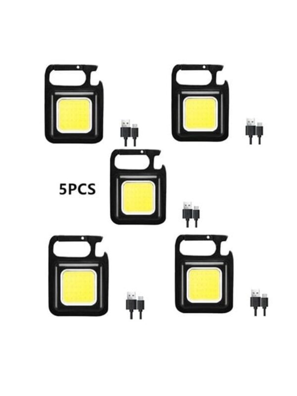 Mini LED 500MA USB Rechargeable Pocket Keychain Flashlight - Image 4