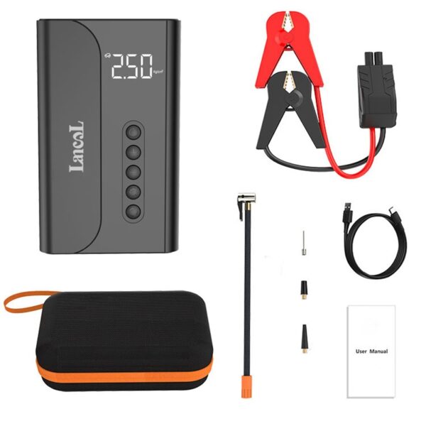 Automobile Emergency Starter Power Supply Three-in-one Car Battery Ignition, Tire Inflation And Electric Charger - Image 3