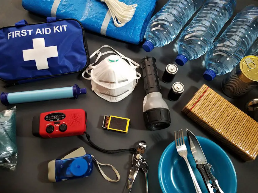 Contents of a comprehensive first aid kit for survival situations