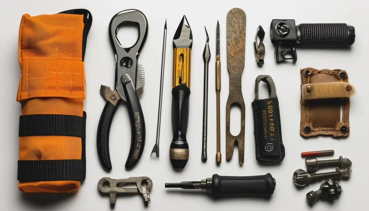 Essential tools and repair kit items for survival situations